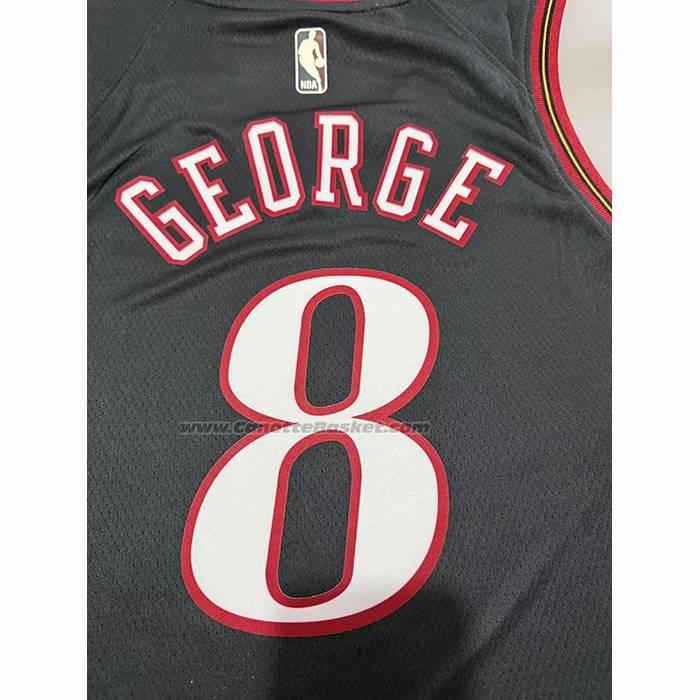 Maglia Philadelphia 76ers Paul George No 8 Classic 2025-26 Nero